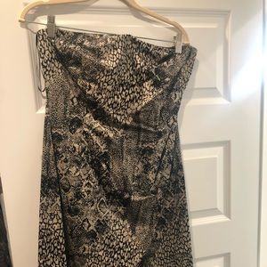 strapless mini dress